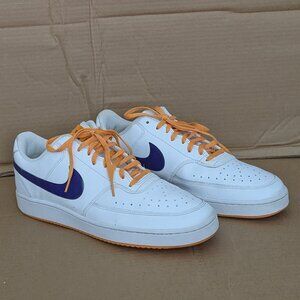 Nike SB Pogo Plus Men's Shoes White, Court Purple Orange Size 12